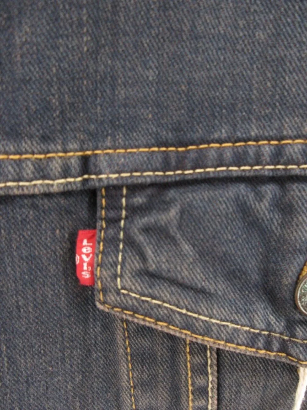 VINTAGE Levis Jacket XXL Standard Trucker Denim Red Tab Y2K 2005 NEW